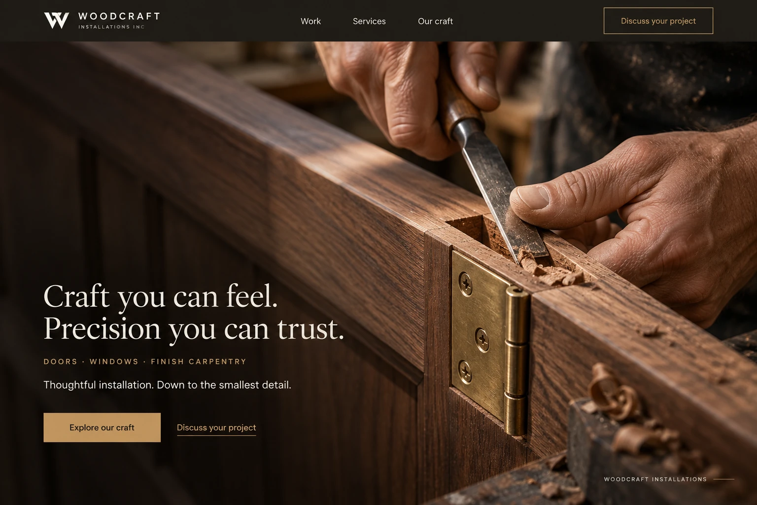 The Maker’s Touch 첫 화면 디자인